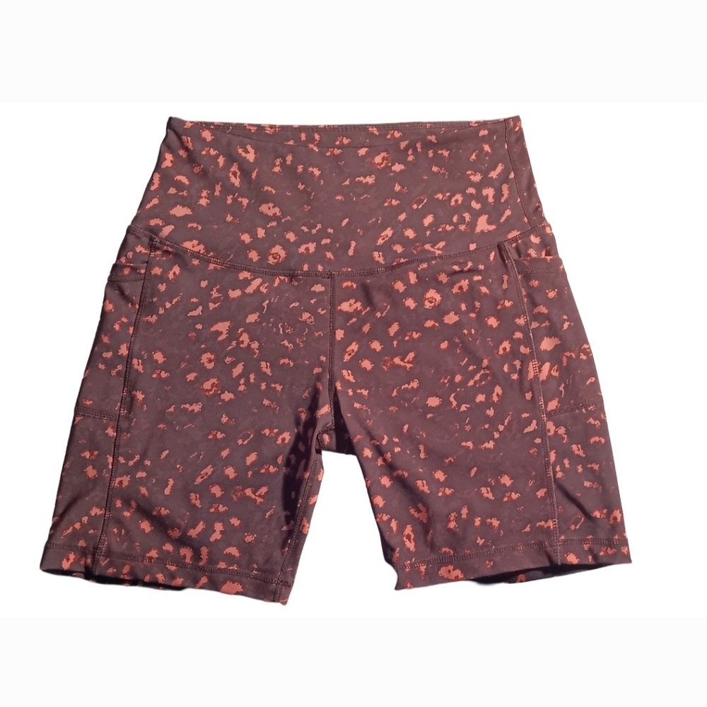 Leopard print biker shorts